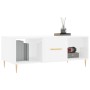 Mesa de centro madera contrachapada blanco brillo 102x50x40 cm de vidaXL, Mesas de centro - Ref: Foro24-829286, Precio: 46,48...