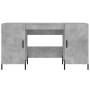 Escritorio madera de ingeniería gris hormigón 140x50x75 cm de vidaXL, Escritorios - Ref: Foro24-829560, Precio: 124,91 €, Des...