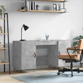 Escritorio madera de ingeniería gris hormigón 140x50x75 cm de vidaXL, Escritorios - Ref: Foro24-829520, Precio: 111,37 €, Des...