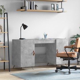 Escritorio madera de ingeniería gris hormigón 140x50x75 cm de vidaXL, Escritorios - Ref: Foro24-829520, Precio: 112,74 €, Des...