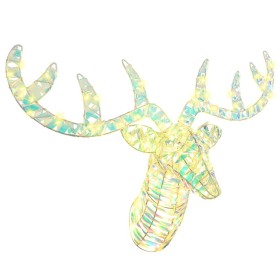 trineo tirado por reno cálido 68 x 36.5 x 62.5 cm PET en Decoración Festiva y Estacional | Comprar online en Foru.es