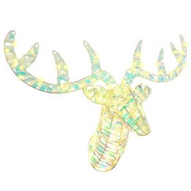 trineo tirado por reno cálido 68 x 36.5 x 62.5 cm PET en Decoración Festiva y Estacional | Comprar online en Foru.es