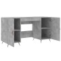 Escritorio madera de ingeniería gris hormigón 140x50x75 cm de vidaXL, Escritorios - Ref: Foro24-829520, Precio: 112,74 €, Des...