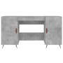 Escritorio madera de ingeniería gris hormigón 140x50x75 cm de vidaXL, Escritorios - Ref: Foro24-829520, Precio: 112,74 €, Des...