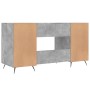 Escritorio madera de ingeniería gris hormigón 140x50x75 cm de vidaXL, Escritorios - Ref: Foro24-829520, Precio: 112,74 €, Des...