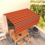 Toldo retráctil manual con persiana naranja y marrón 4x3 m en Toldos | Comprar online en Foru.es