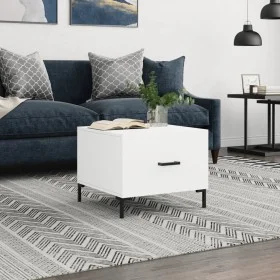 Mesa de centro madera de ingeniería blanca 50x50x40 cm de vidaXL, Mesas de centro - Ref: Foro24-829396, Precio: 40,43 €, Desc...