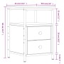 Mesita de noche madera de ingeniería negro 34x35,5x50 cm de vidaXL, Mesitas de noche - Ref: Foro24-826013, Precio: 47,24 €, D...