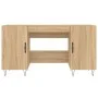 Escritorio madera de ingeniería roble Sonoma 140x50x75 cm de vidaXL, Escritorios - Ref: Foro24-829543, Precio: 110,42 €, Desc...