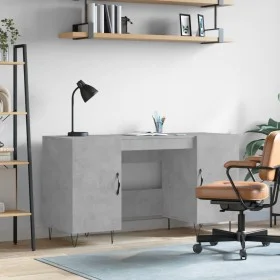 Escritorio madera de ingeniería gris hormigón 140x50x75 cm de vidaXL, Escritorios - Ref: Foro24-829544, Precio: 110,58 €, Des...