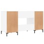Escritorio madera contrachapada blanco brillante 140x50x75 cm de vidaXL, Escritorios - Ref: Foro24-829550, Precio: 130,39 €, ...