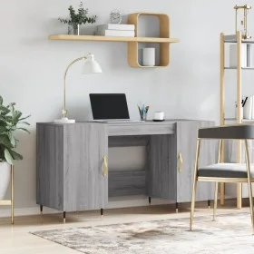 Escritorio madera de ingeniería gris Sonoma 140x50x75 cm de vidaXL, Escritorios - Ref: Foro24-829530, Precio: 115,70 €, Descu...