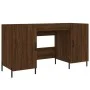 Escritorio madera de ingeniería roble marrón 140x50x75 cm de vidaXL, Escritorios - Ref: Foro24-829563, Precio: 126,98 €, Desc...