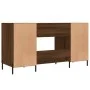 Escritorio madera de ingeniería roble marrón 140x50x75 cm de vidaXL, Escritorios - Ref: Foro24-829563, Precio: 126,98 €, Desc...