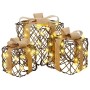 Caja de Regalo con 60 LED 3 pcs cálido 20 x 20 x 20 cm Ratán en Decoración Festiva y Estacional | Comprar online en Foru.es