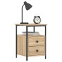 Mesita de noche madera de ingeniería roble Sonoma 34x35,5x50 cm de vidaXL, Mesitas de noche - Ref: Foro24-826015, Precio: 47,...