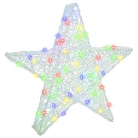 Estrella 3D con 50 LED Multicolor 55 x 53.5 x 10 cm Acrílico en Decoración Festiva y Estacional | Comprar online en Foru.es