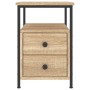 Mesita de noche madera de ingeniería roble Sonoma 34x35,5x50 cm de vidaXL, Mesitas de noche - Ref: Foro24-826015, Precio: 47,...