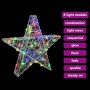 Estrella 3D con 50 LED Multicolor 55 x 53.5 x 10 cm Acrílico en Decoración Festiva y Estacional | Comprar online en Foru.es