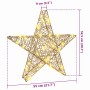 Estrella 3D con 50 LED cálido 55 x 52.5 x 9 cm PET en Decoración Festiva y Estacional | Comprar online en Foru.es