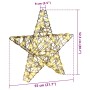 Estrella 3D con 50 LED cálido 55 x 52.5 x 9 cm Ratán en Decoración Festiva y Estacional | Comprar online en Foru.es