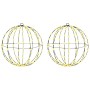 Bola con 192 LED 2 pcs cálido 43.5 cm Metal en Decoración Festiva y Estacional | Comprar online en Foru.es