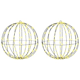 Bola con 320 LED 2 pcs cálido 50 cm Metal en Decoración Festiva y Estacional | Comprar online en Foru.es
