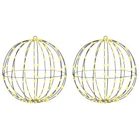 Bola con 320 LED 2 pcs cálido 50 cm Metal en Decoración Festiva y Estacional | Comprar online en Foru.es
