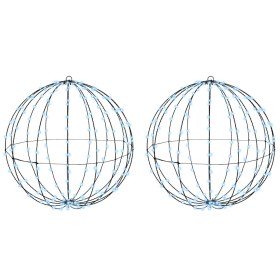 Bola con 384 LED 2 pcs frío 60 cm Metal en Decoración Festiva y Estacional | Comprar online en Foru.es