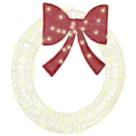 Corona con 60 LED cálido 76 x 8.5 x 76 cm Acrílico en Decoración Festiva y Estacional | Comprar online en Foru.es