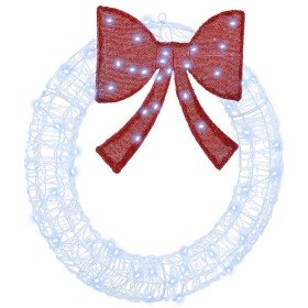 Corona con 60 LED frío 76 x 8.5 x 76 cm Acrílico en Decoración Festiva y Estacional | Comprar online en Foru.es