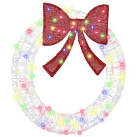 Corona con 60 LED Multicolor 76 x 8.5 x 76 cm Acrílico en Decoración Festiva y Estacional | Comprar online en Foru.es