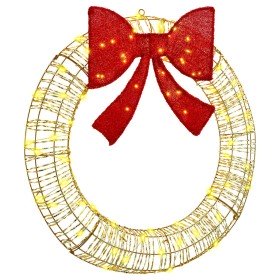 Corona con 80 LED cálido 90 cm PET en Decoración Festiva y Estacional | Comprar online en Foru.es