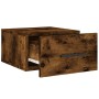 Mesitas de noche de pared 2 uds color roble ahumado 35x35x20 cm de vidaXL, Taquillas y armarios de almacenamiento - Ref: Foro...
