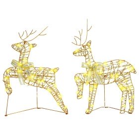 Renos LED con 40 LED 2 pcs Cálido PET en Decoración Festiva y Estacional | Comprar online en Foru.es