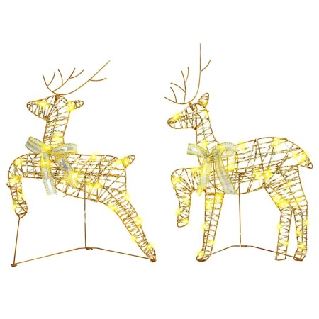 Renos LED con 40 LED 2 pcs Cálido PET en Decoración Festiva y Estacional | Comprar online en Foru.es