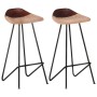 Taburetes de cocina 2 unidades cuero auténtico marrón de vidaXL, Taburetes de cocina - Ref: Foro24-320645, Precio: 147,81 €, ...