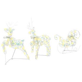 Renos LED con 60 LED 3 pcs Cálido PET en Decoración Festiva y Estacional | Comprar online en Foru.es