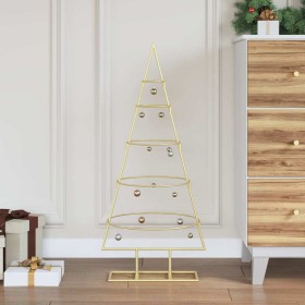 Árbol de Navidad de metal con soporte Dorado 90 cm en Decoración Festiva y Estacional | Comprar online en Foru.es
