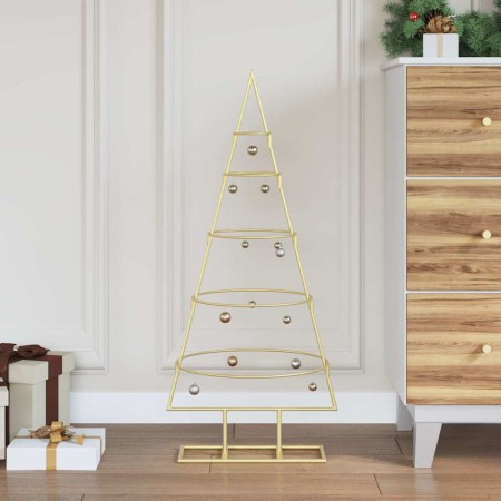 Árbol de Navidad de metal con soporte Dorado 90 cm en Decoración Festiva y Estacional | Comprar online en Foru.es