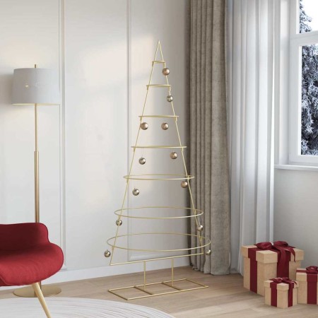 Árbol de Navidad de metal con soporte Dorado 180 cm en Decoración Festiva y Estacional | Comprar online en Foru.es