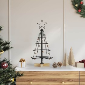 Árbol Cono de Navidad con soporte Negro 60 cm Acero en Decoración Festiva y Estacional | Comprar online en Foru.es