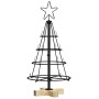Árbol Cono de Navidad con soporte Negro 60 cm Acero en Decoración Festiva y Estacional | Comprar online en Foru.es