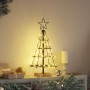 Árbol Cono de Navidad con soporte Negro 60 cm Acero en Decoración Festiva y Estacional | Comprar online en Foru.es