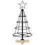 Árbol Cono de Navidad con soporte Negro 60 cm Acero en Decoración Festiva y Estacional | Comprar online en Foru.es