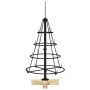 Árbol Cono de Navidad con soporte Negro 60 cm Acero en Decoración Festiva y Estacional | Comprar online en Foru.es
