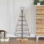 Árbol Cono de Navidad con soporte Negro 90 cm Acero en Decoración Festiva y Estacional | Comprar online en Foru.es