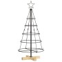 Árbol Cono de Navidad con soporte Negro 90 cm Acero en Decoración Festiva y Estacional | Comprar online en Foru.es