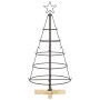Árbol Cono de Navidad con soporte Negro 90 cm Acero en Decoración Festiva y Estacional | Comprar online en Foru.es
