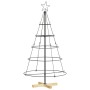 Árbol Cono de Navidad con soporte Negro 125 cm Acero en Decoración Festiva y Estacional | Comprar online en Foru.es
